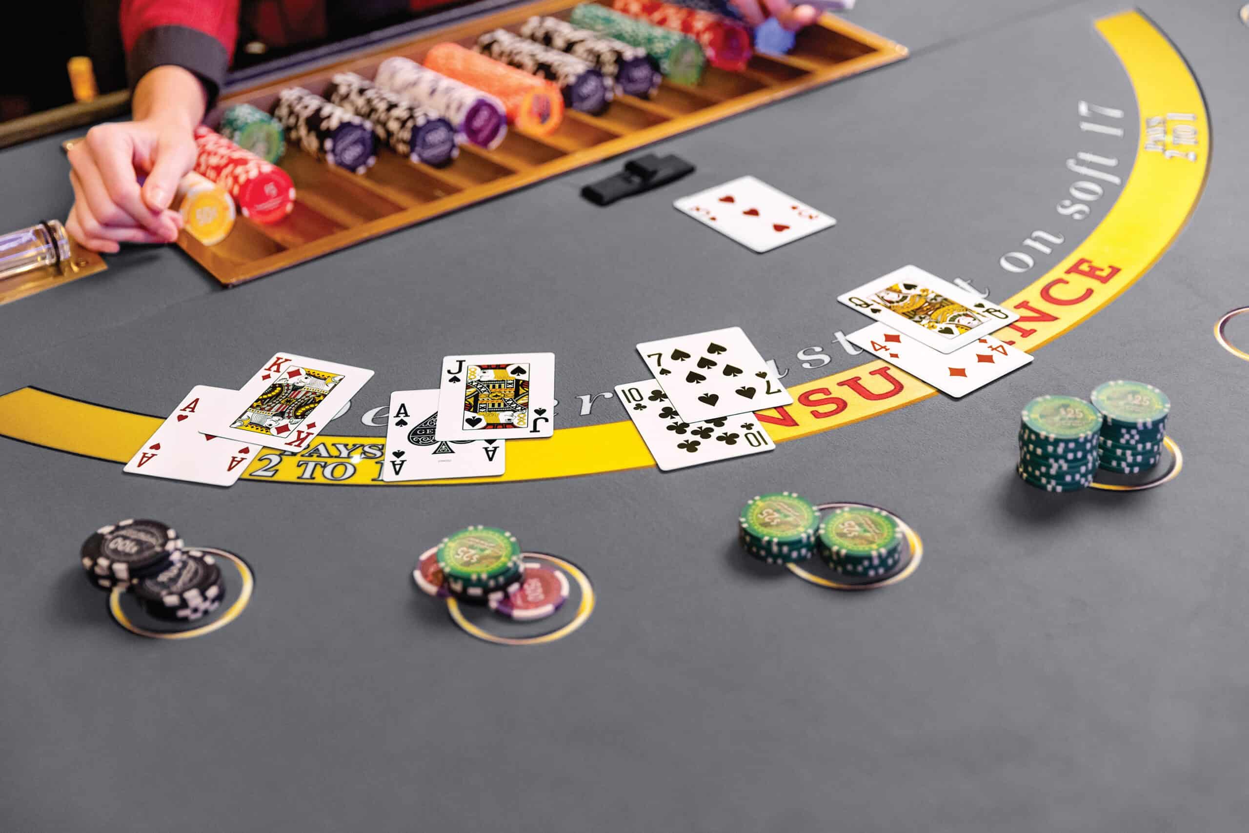Navigator of the Seas Casino Dealer Table Cards